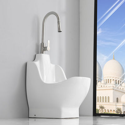 Keramic wudumate nhỏ gọn bồn tắm chân kéo vòi tiết kiệm không gian