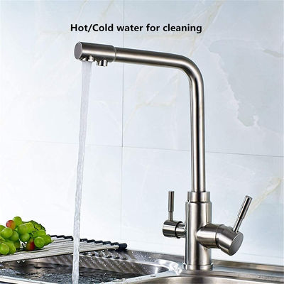 3 trong 1 Máy lọc nước vòi đồng thép không gỉ H330 XW200mm Thang gắn