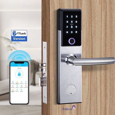 Khóa cửa thông minh chịu lửa 120 phút  Sơn  Truy cập an toàn Bluetooth WiFi Mã thẻ Khóa cơ tùy chọn