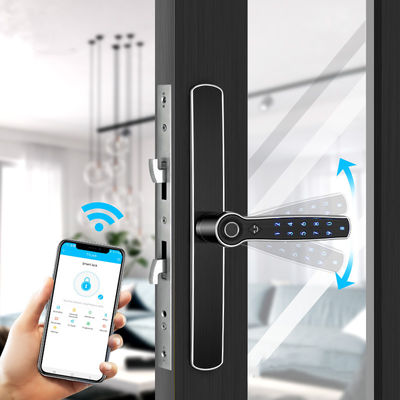 FPC khóa vân tay khóa cửa trượt Bluetooth kim loại kẽm tay cầm
